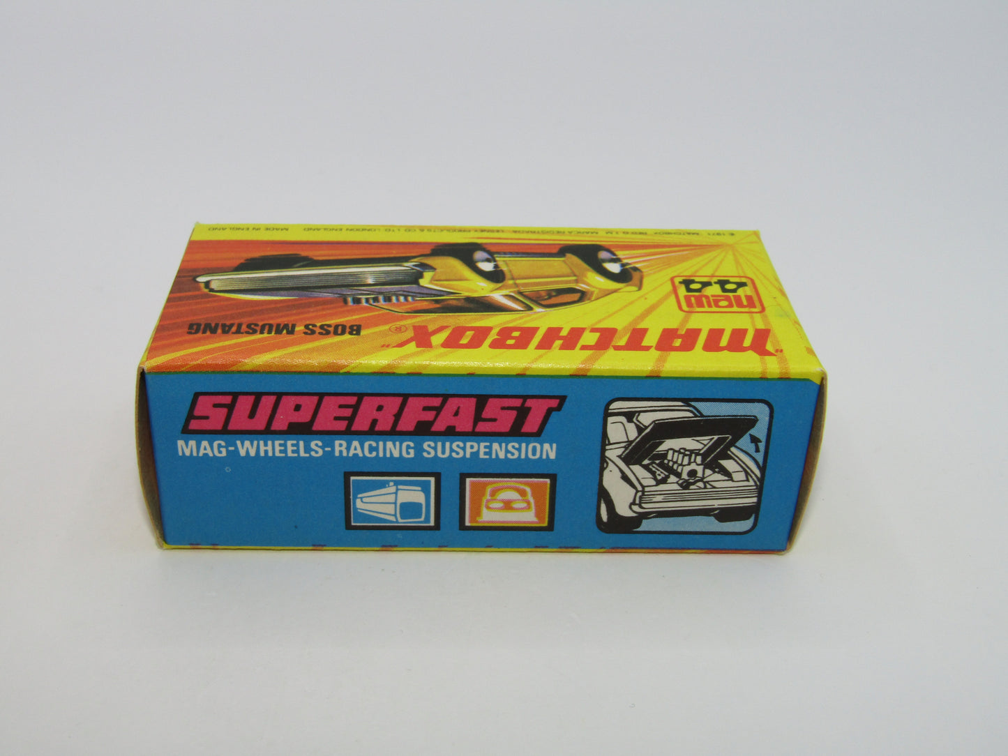 Matchbox Superfast 44B Boss Mustang Light Orange The Boss Outline Shadow Tampo