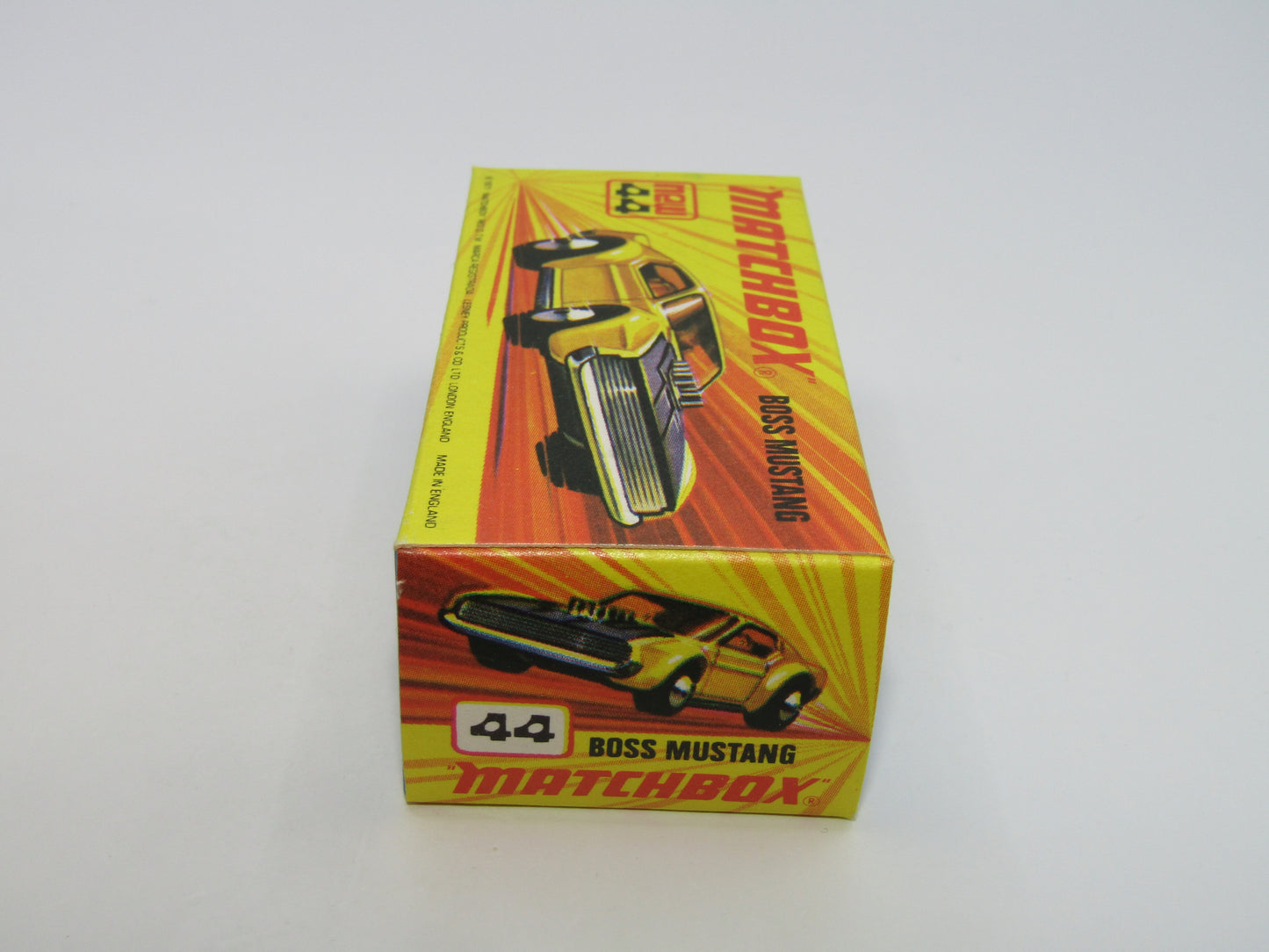 Matchbox Superfast 44B Boss Mustang Light Orange The Boss Outline Shadow Tampo