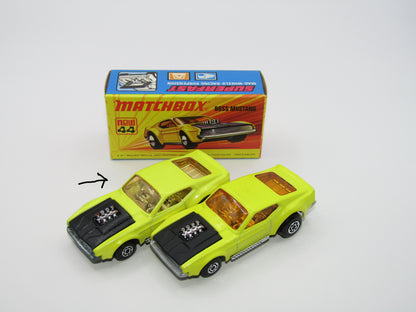 Matchbox Superfast 44B Boss Mustang LIGHT LEMON & LIGHT Amber Windows