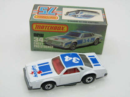 Matchbox Superfast 34C Chevy Pro-Stocker NO SIDE Tampo print