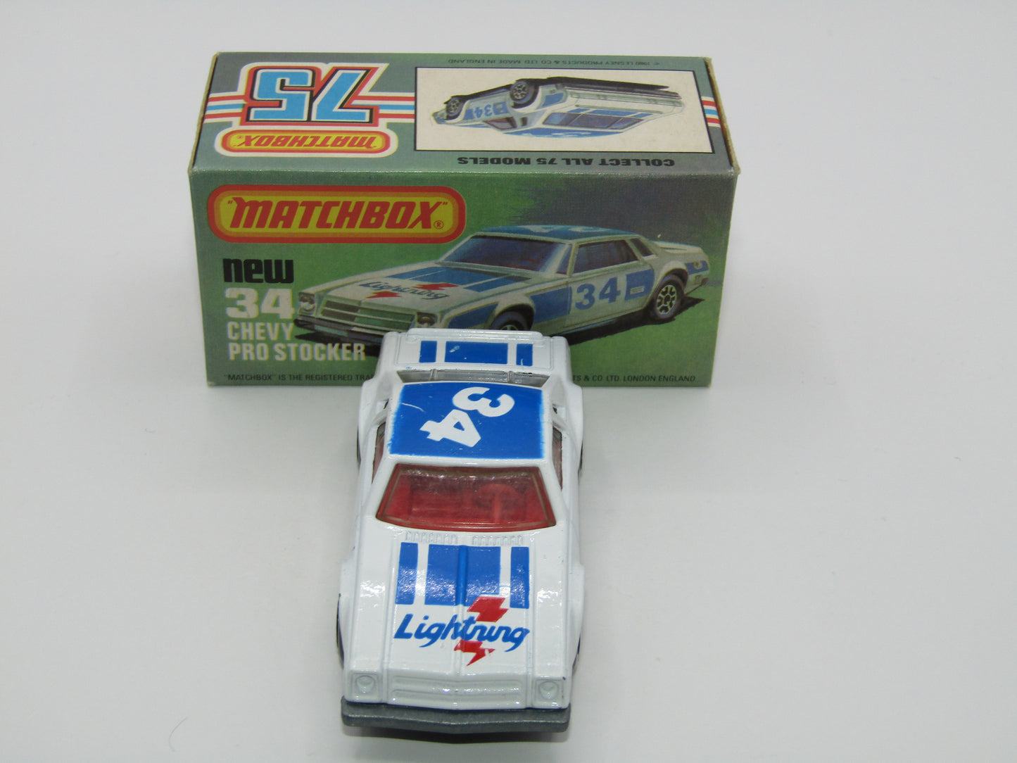 Matchbox Superfast 34C Chevy Pro-Stocker NO SIDE Tampo print