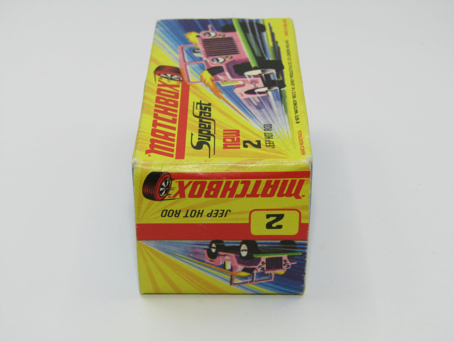 Matchbox Superfast 2B Jeep Hot Rod Light Pink, Green Base