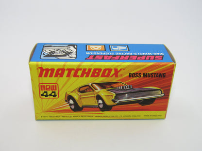 Matchbox Superfast 44B Boss Mustang LIGHT LEMON & LIGHT Amber Windows