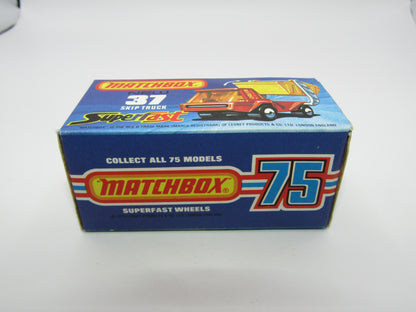 Matchbox Superfast No 37C Skip Truck ORANGE Yellow Skip, Black Base