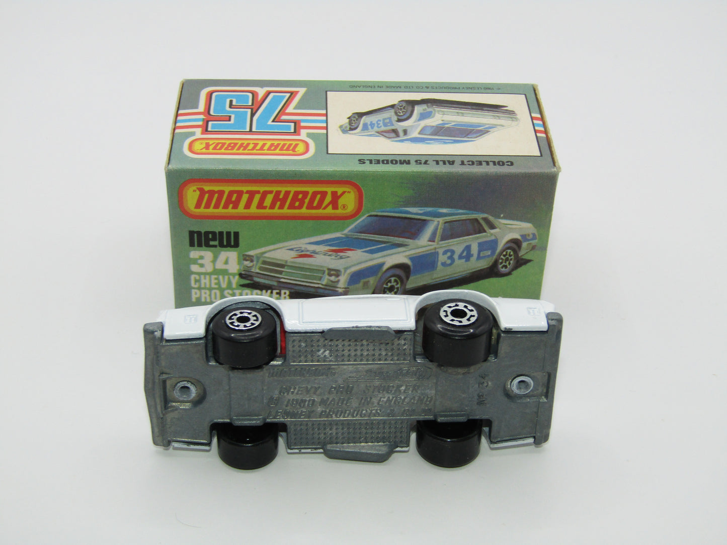 Matchbox Superfast 34C Chevy Pro-Stocker NO SIDE Tampo print