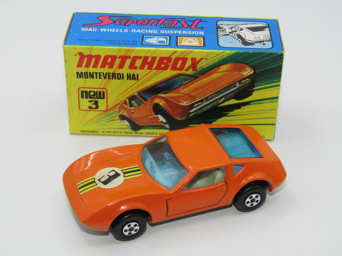 Matchbox Superfast 3B Monteverdi Hai SILVER PAINTED BASE