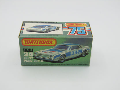 Matchbox Superfast 34C Chevy Pro-Stocker NO SIDE Tampo print