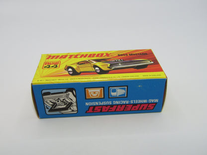 Matchbox Superfast 44B Boss Mustang LIGHT LEMON & LIGHT Amber Windows