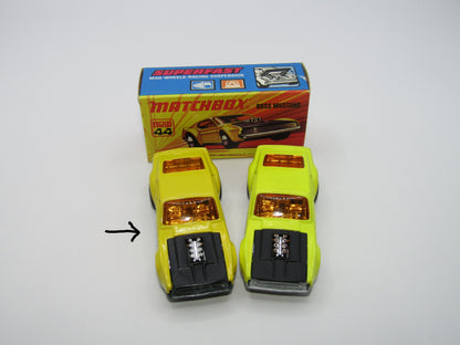 Matchbox Superfast 44B Boss Mustang DARK YELLOW Body