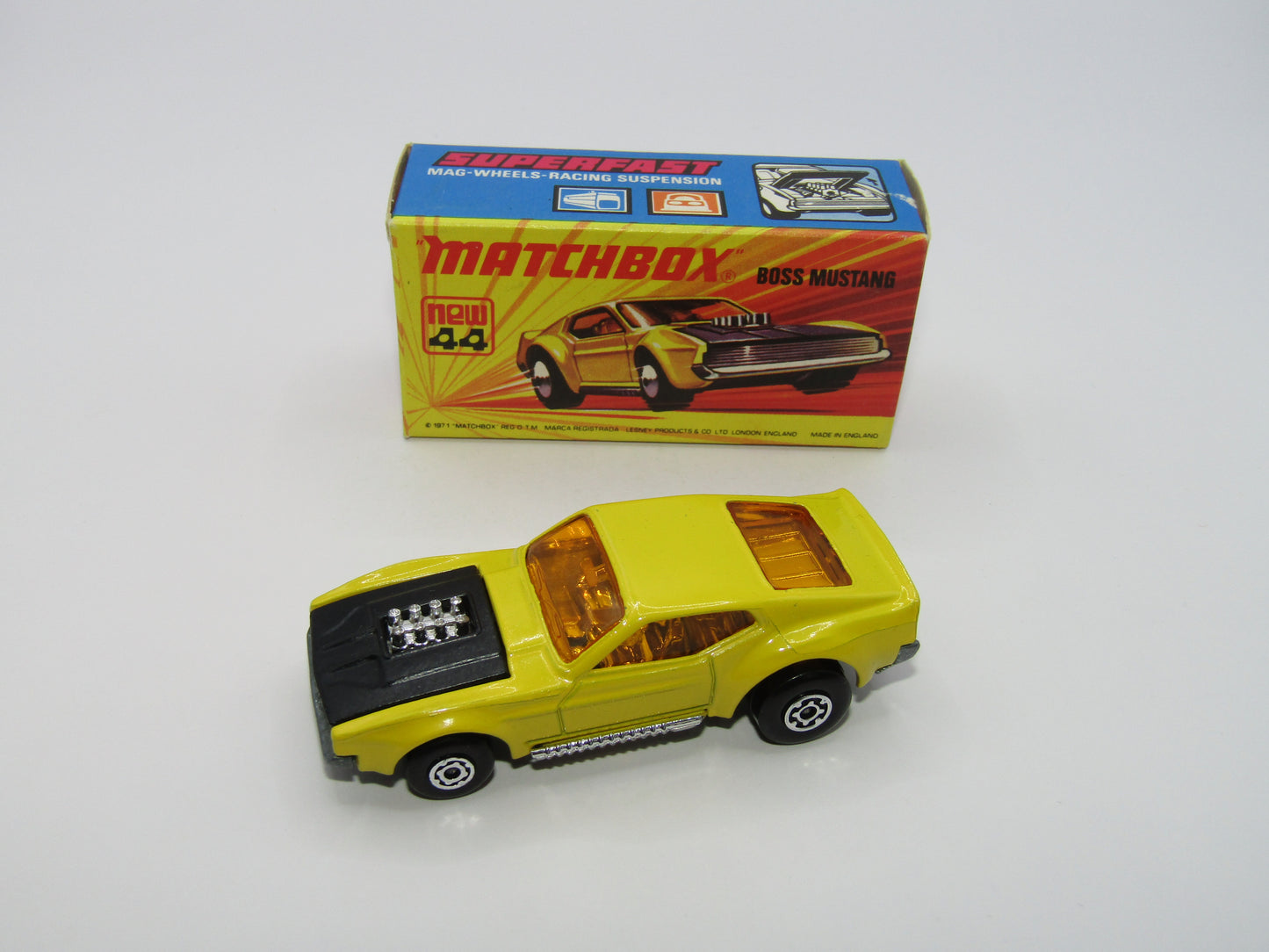 Matchbox Superfast 44B Boss Mustang DARK YELLOW Body