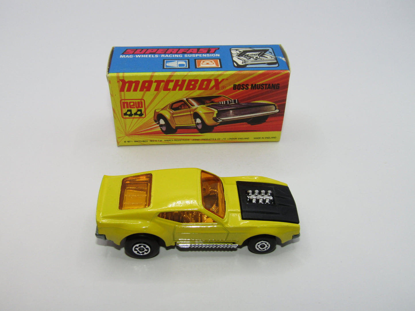 Matchbox Superfast 44B Boss Mustang DARK YELLOW Body