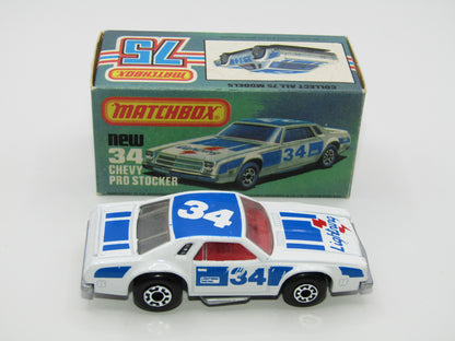 Matchbox Superfast 34C Chevy Pro-Stocker SILVER Base