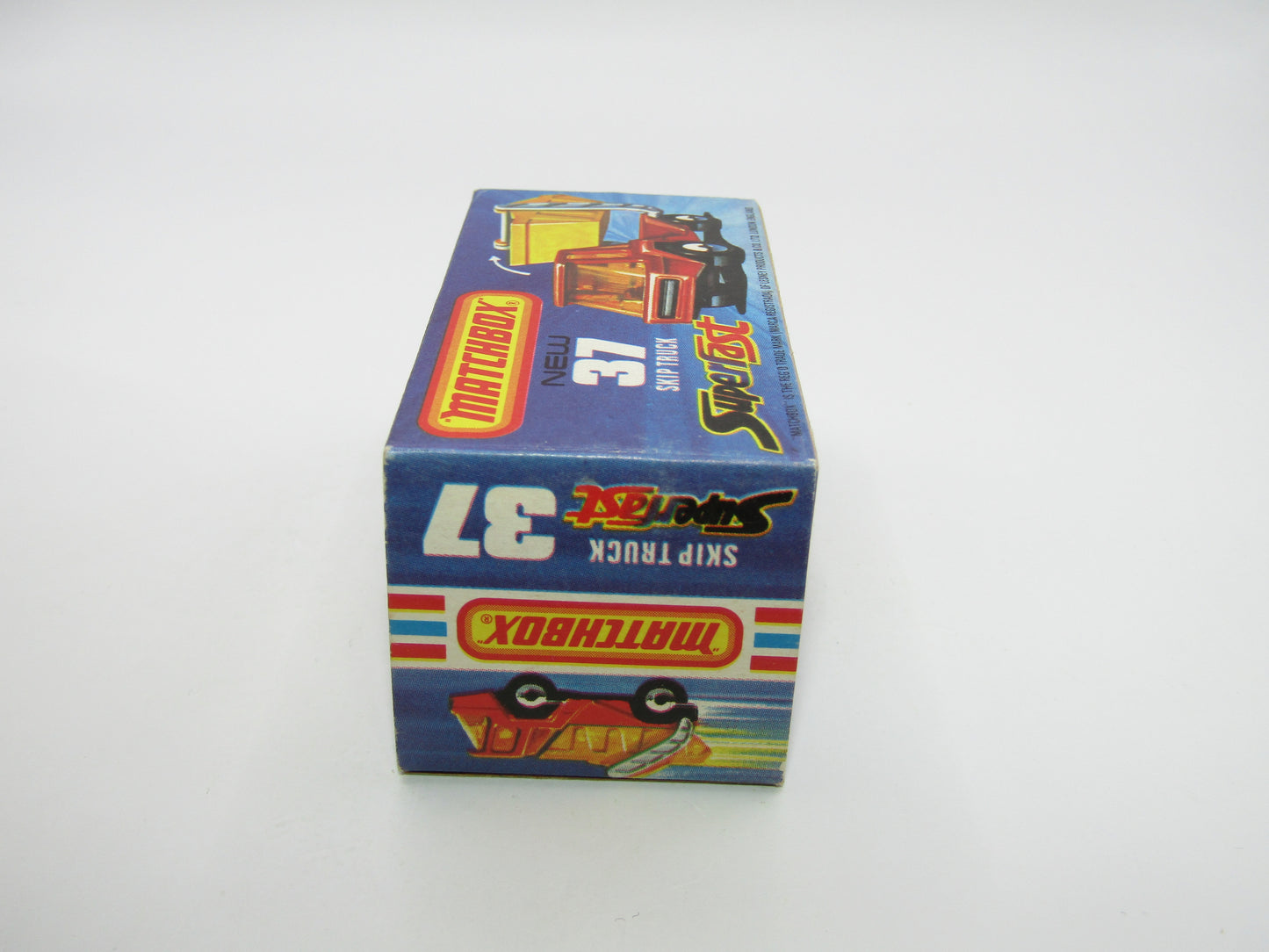 Matchbox Superfast No 37C Skip Truck ORANGE Red Skip, Black Base