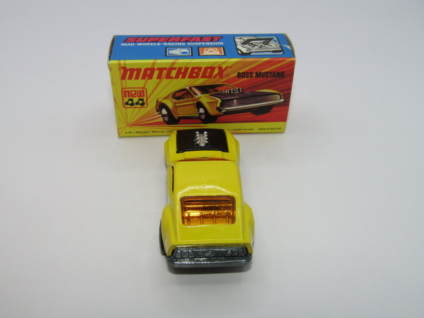 Matchbox Superfast 44B Boss Mustang DARK YELLOW Body