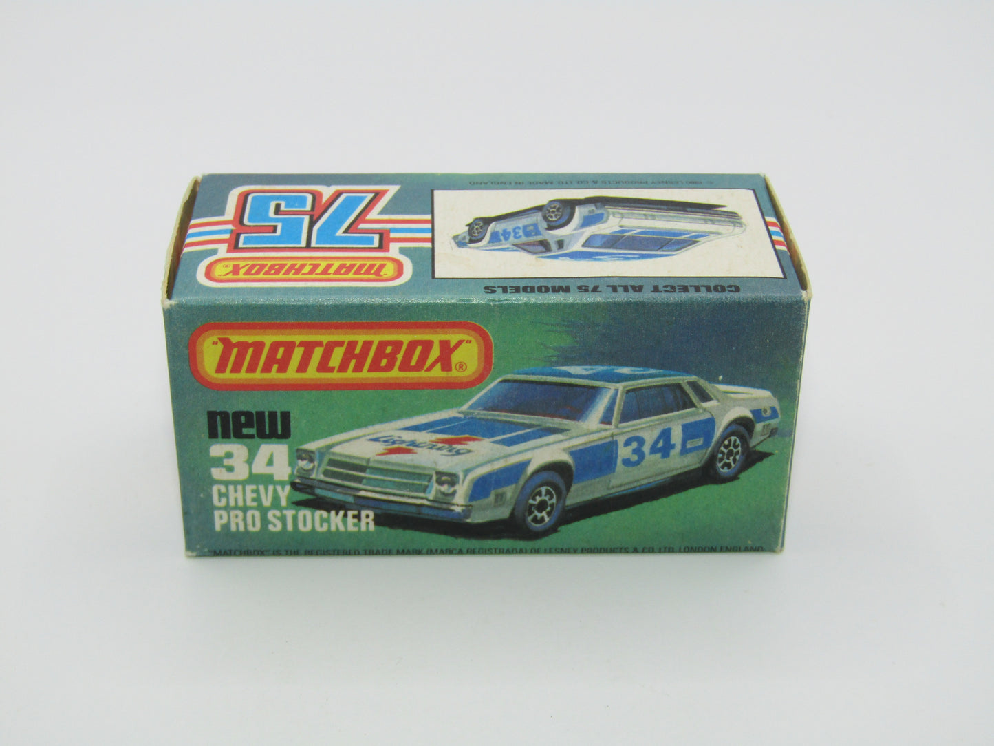 Matchbox Superfast 34C Chevy Pro-Stocker SILVER Base