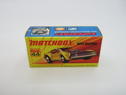 Matchbox Superfast 44B Boss Mustang DARK YELLOW Body