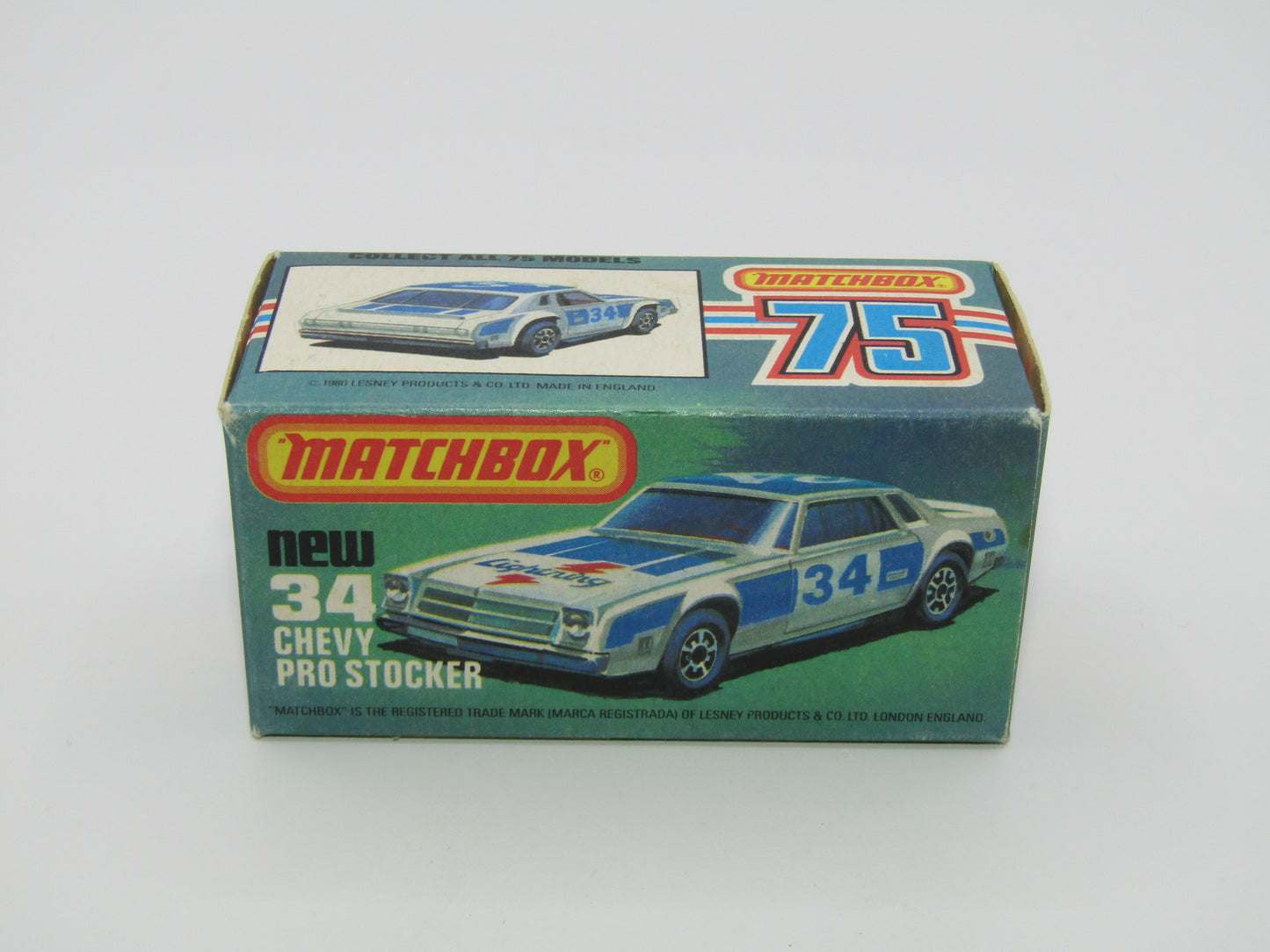 Matchbox Superfast 34C Chevy Pro-Stocker SILVER Base