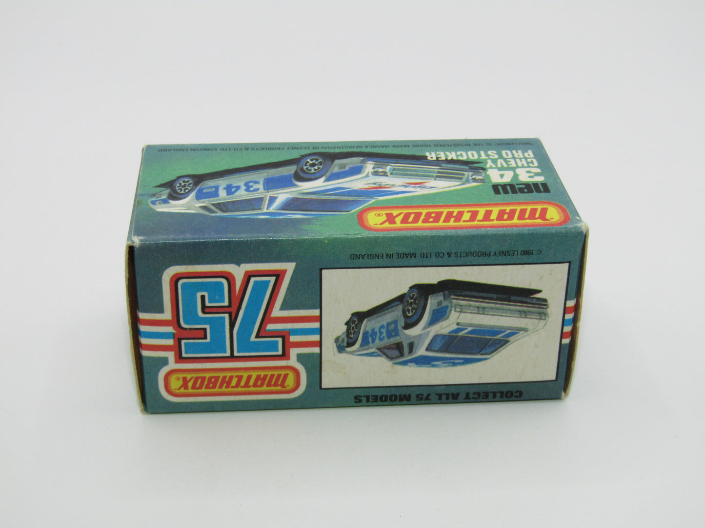 Matchbox Superfast 34C Chevy Pro-Stocker SILVER Base