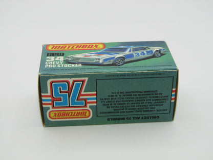 Matchbox Superfast 34C Chevy Pro-Stocker SILVER Base
