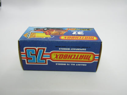 Matchbox Superfast No 37C Skip Truck Red AMBER Windows Grey Interior
