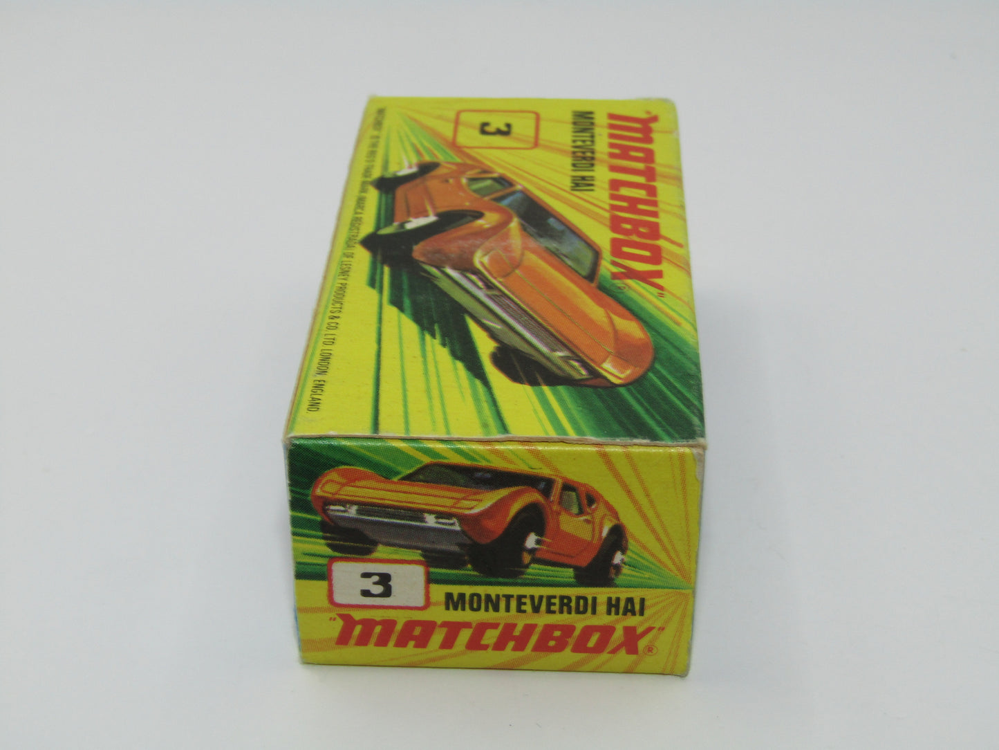Matchbox Superfast 3B Monteverdi Hai, No Label YELLOW Interior