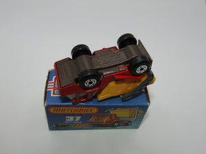 Matchbox Superfast No 37C Skip Truck Red METALLIC BROWN Base