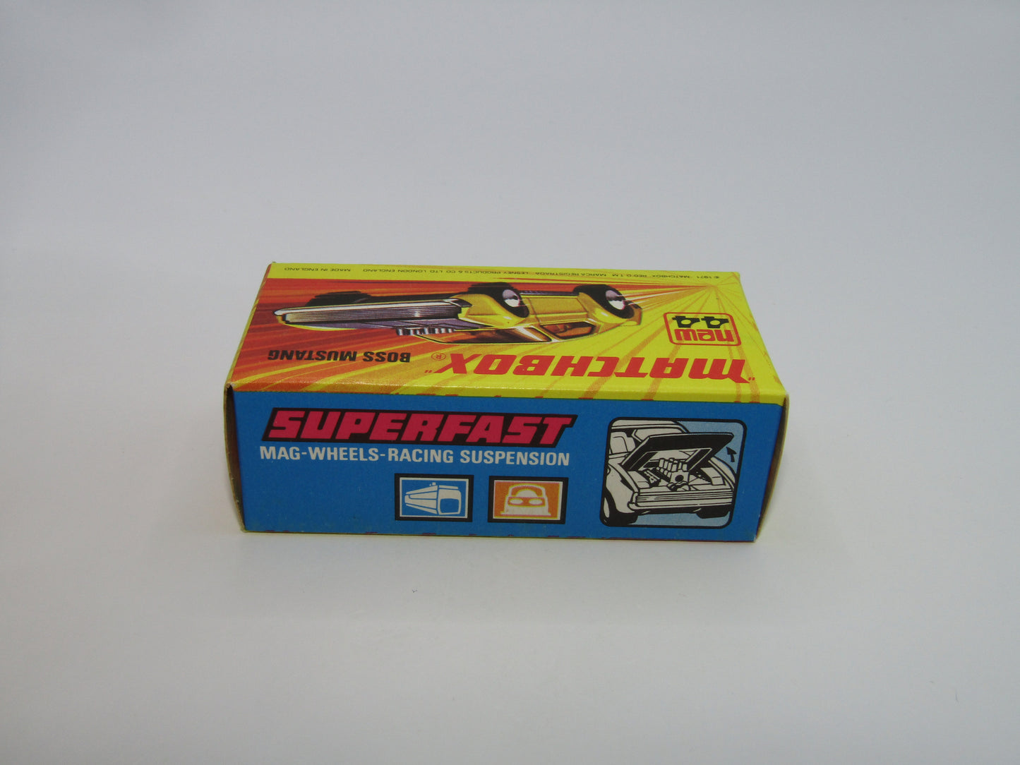 Matchbox Superfast 44B Boss Mustang Lt Orange BLACK The Boss Dk Amber Windows