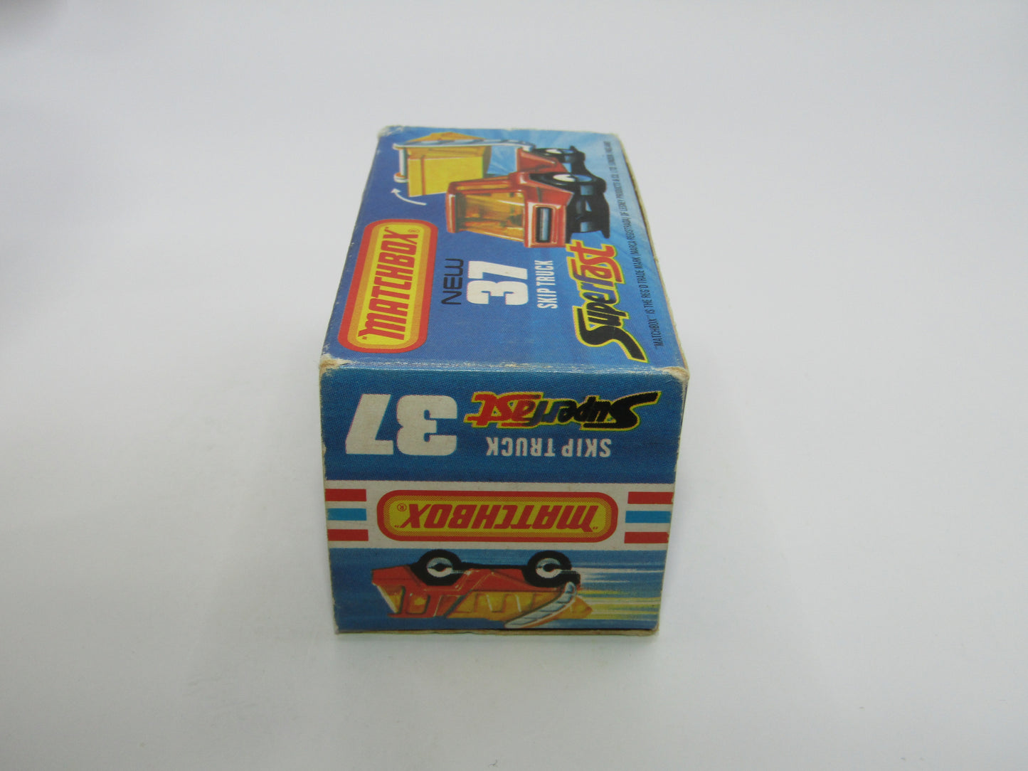 Matchbox Superfast No 37C Skip Truck Red METALLIC BROWN Base