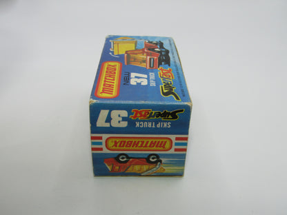 Matchbox Superfast No 37C Skip Truck Red METALLIC BROWN Base