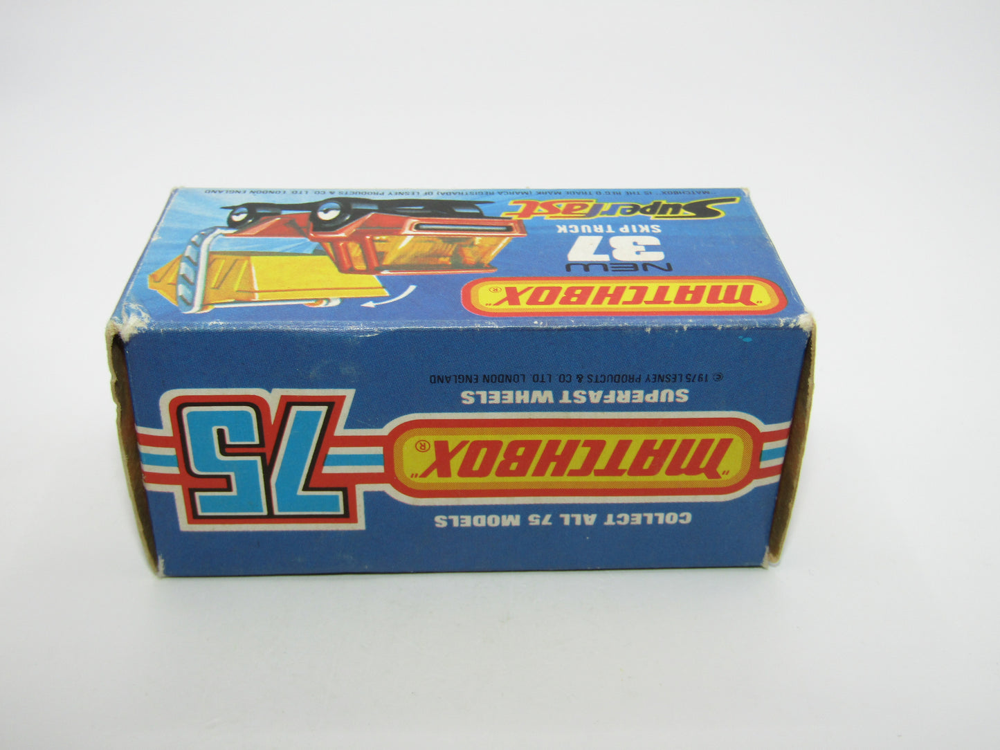 Matchbox Superfast No 37C Skip Truck Red METALLIC BROWN Base