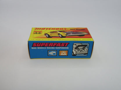 Matchbox Superfast 44B Boss Mustang Lt Orange BLACK The Boss Dk Amber Windows