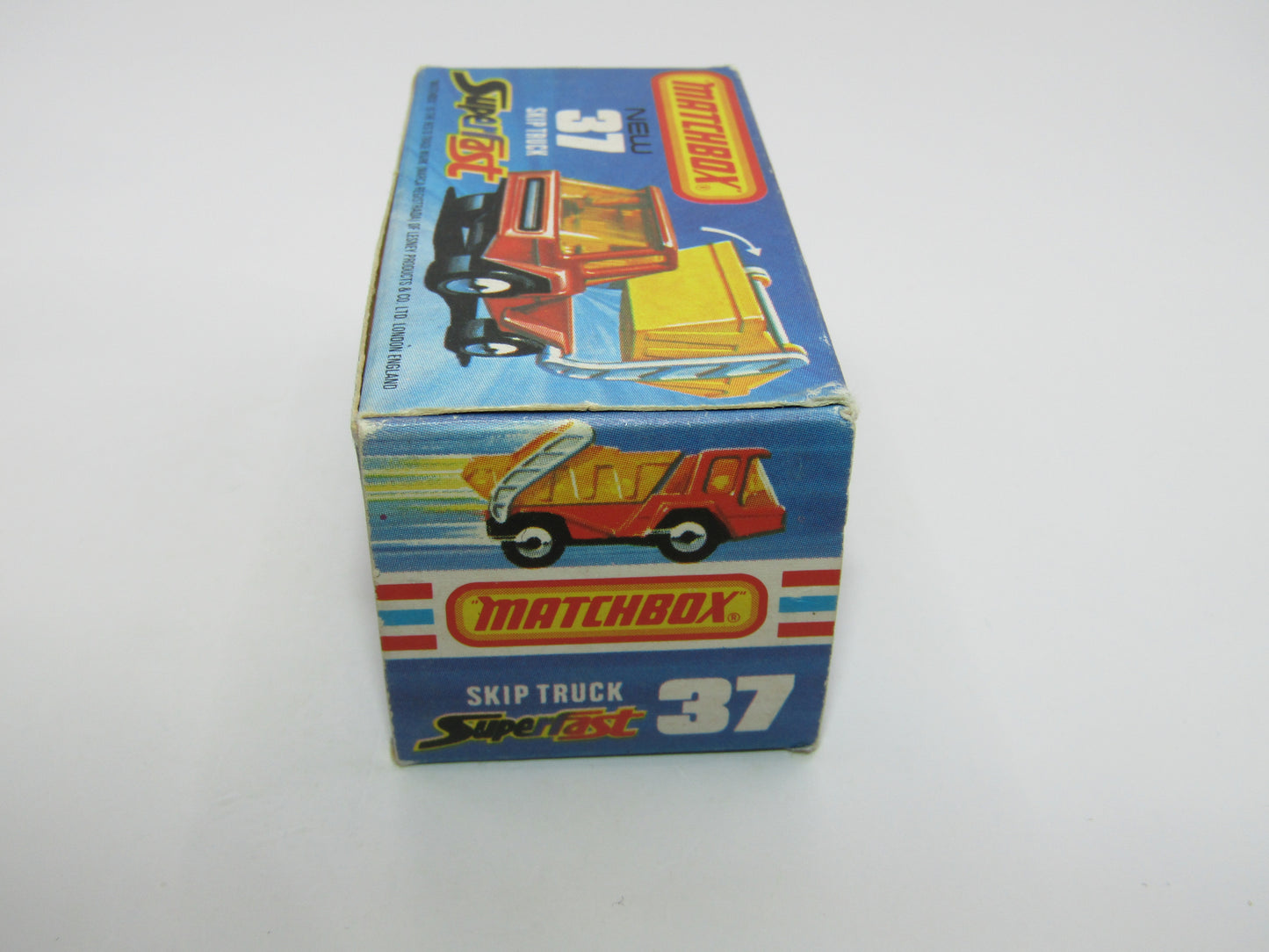 Matchbox Superfast No 37C Skip Truck Red METALLIC BROWN Base