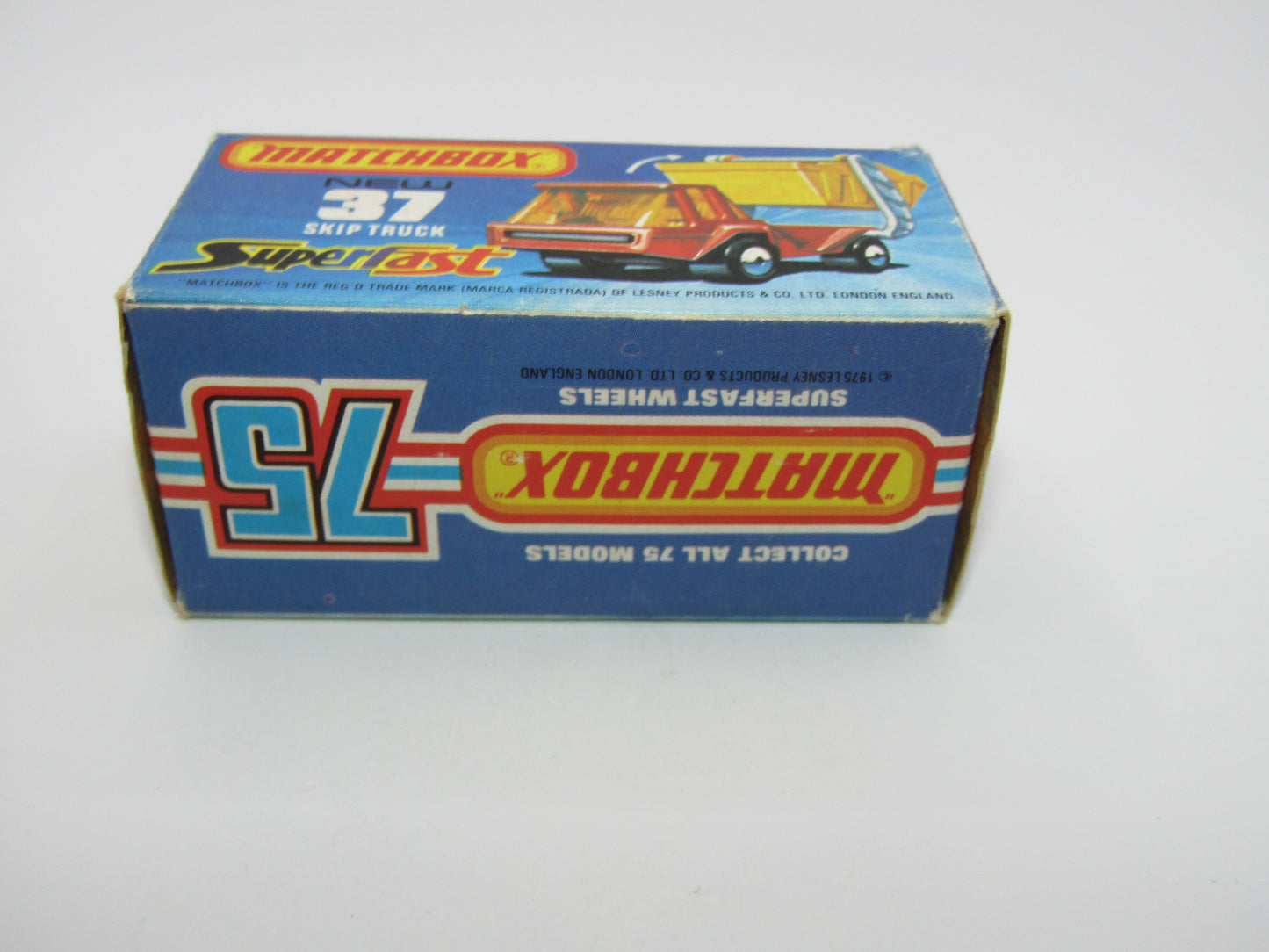 Matchbox Superfast No 37C Skip Truck Red METALLIC BROWN Base