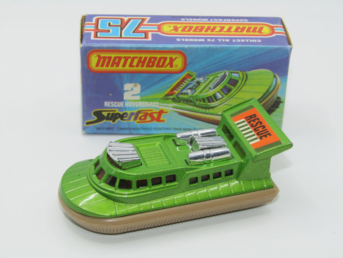 Matchbox Superfast 2C Rescue Hovercraft TAN Base