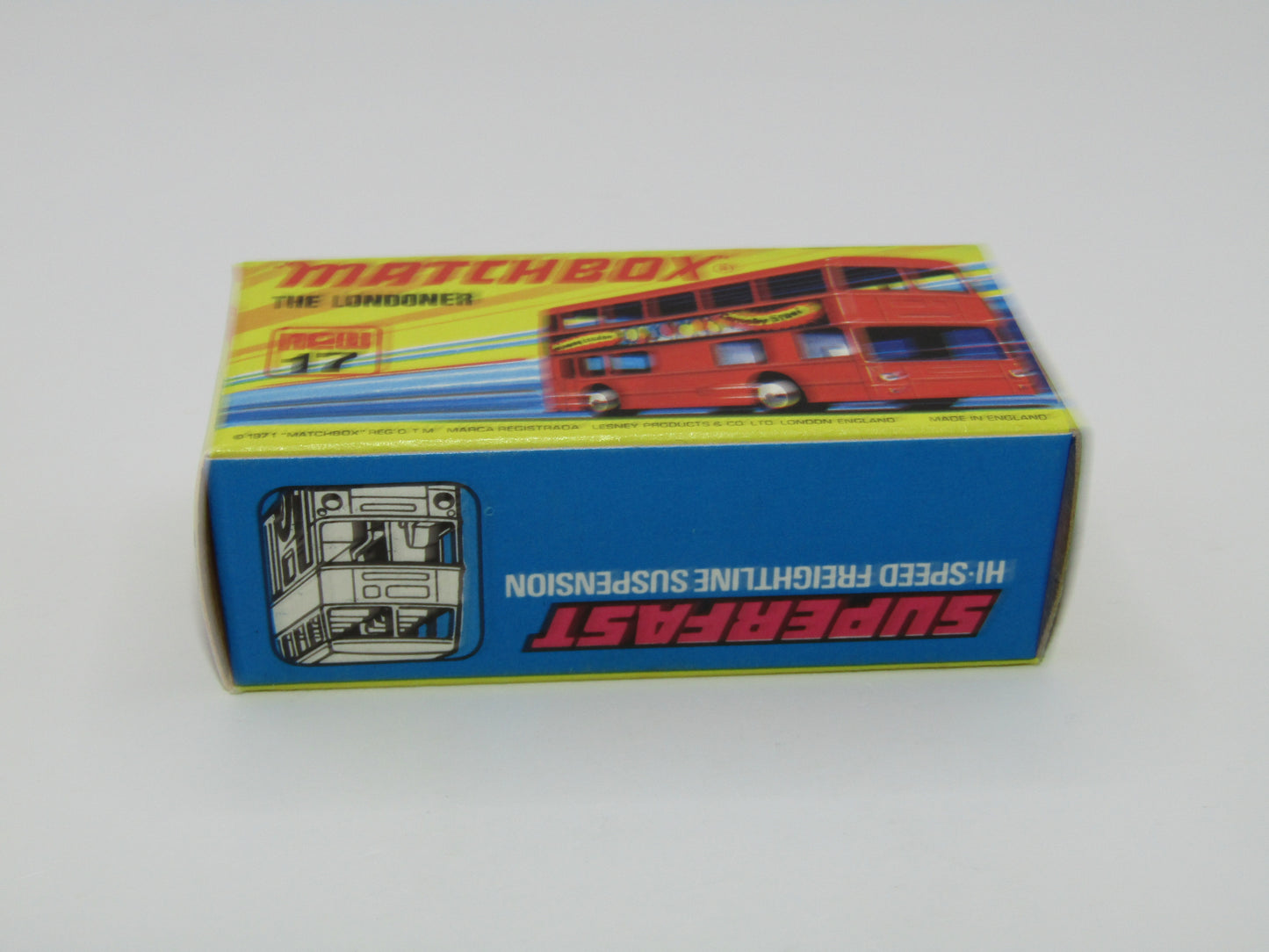 Matchbox Superfast No 17B The Londoner Code 3 John Hills Special Black