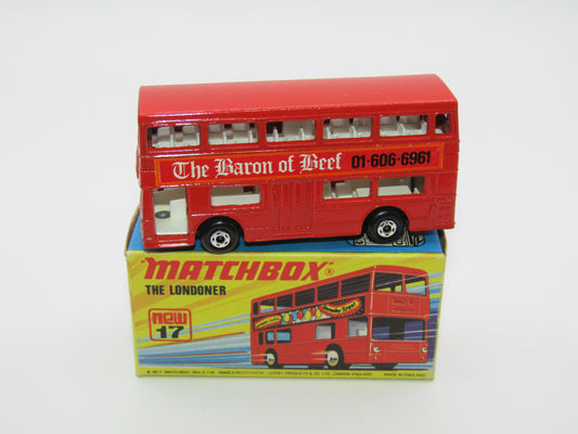 Matchbox Superfast No 17B The Londoner Baron of Beef 5 Spoke Wheels