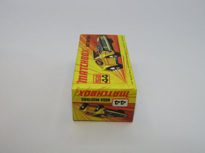 Matchbox Superfast 44B Boss Mustang Lt Orange White BOSS DARK Amber Windows