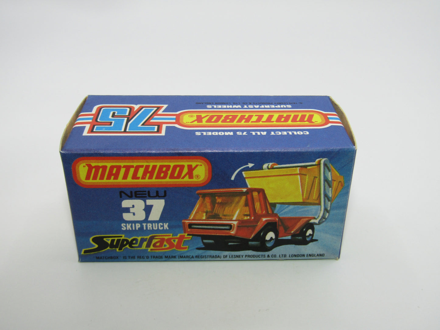 Matchbox Superfast No 37C Skip Truck Red UNPAINTED Base
