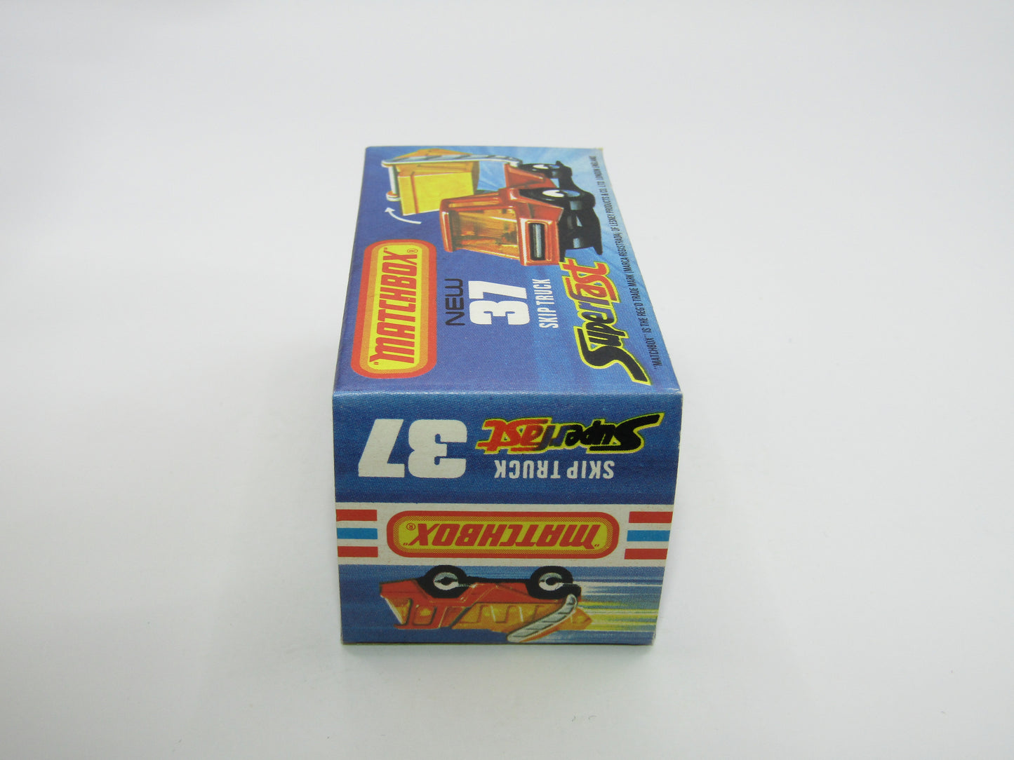 Matchbox Superfast No 37C Skip Truck Red UNPAINTED Base