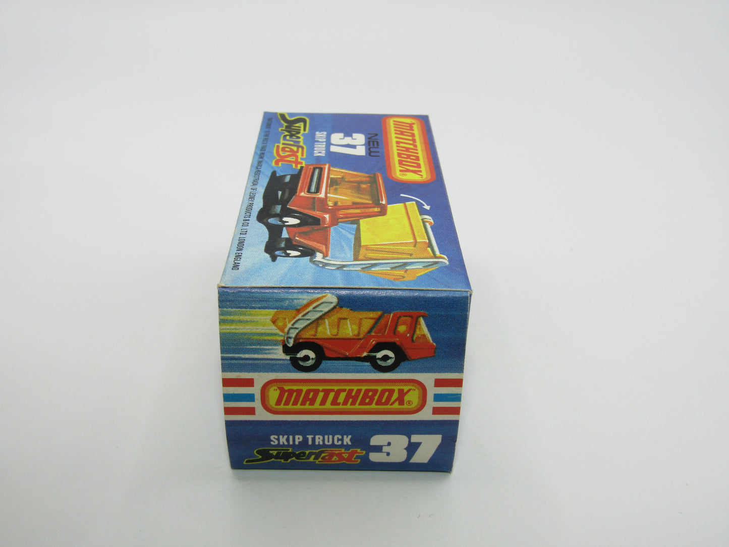 Matchbox Superfast No 37C Skip Truck Red UNPAINTED Base