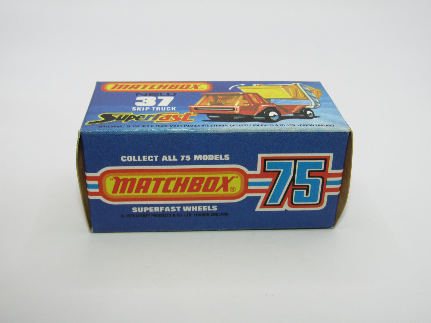 Matchbox Superfast No 37C Skip Truck Red UNPAINTED Base