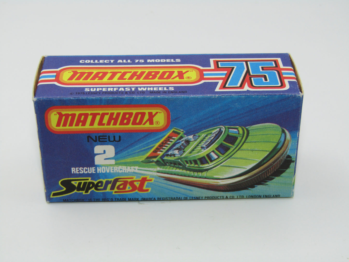 Matchbox Superfast 2C Rescue Hovercraft Avacado RESCUE Labels