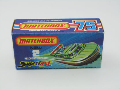 Matchbox Superfast 2C Rescue Hovercraft Avacado RESCUE Labels