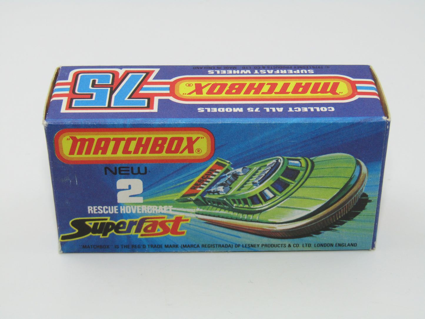Matchbox Superfast 2C Rescue Hovercraft Avacado RESCUE Labels