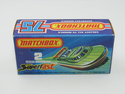 Matchbox Superfast 2C Rescue Hovercraft Avacado RESCUE Labels