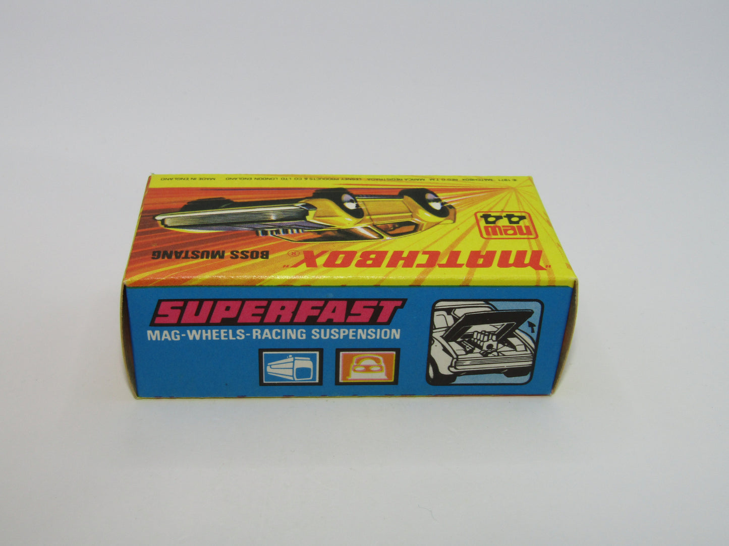 Matchbox Superfast 44B Boss Mustang OLIVE GREEN Dark Amber Windows