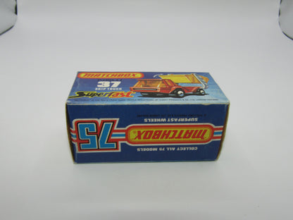 Matchbox Superfast No 37C Skip Truck Red GREY Base