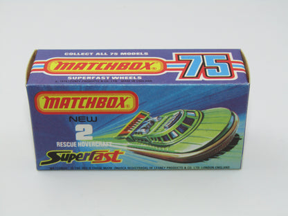 Matchbox Superfast 2C Rescue Hovercraft Avacado 2000 Labels