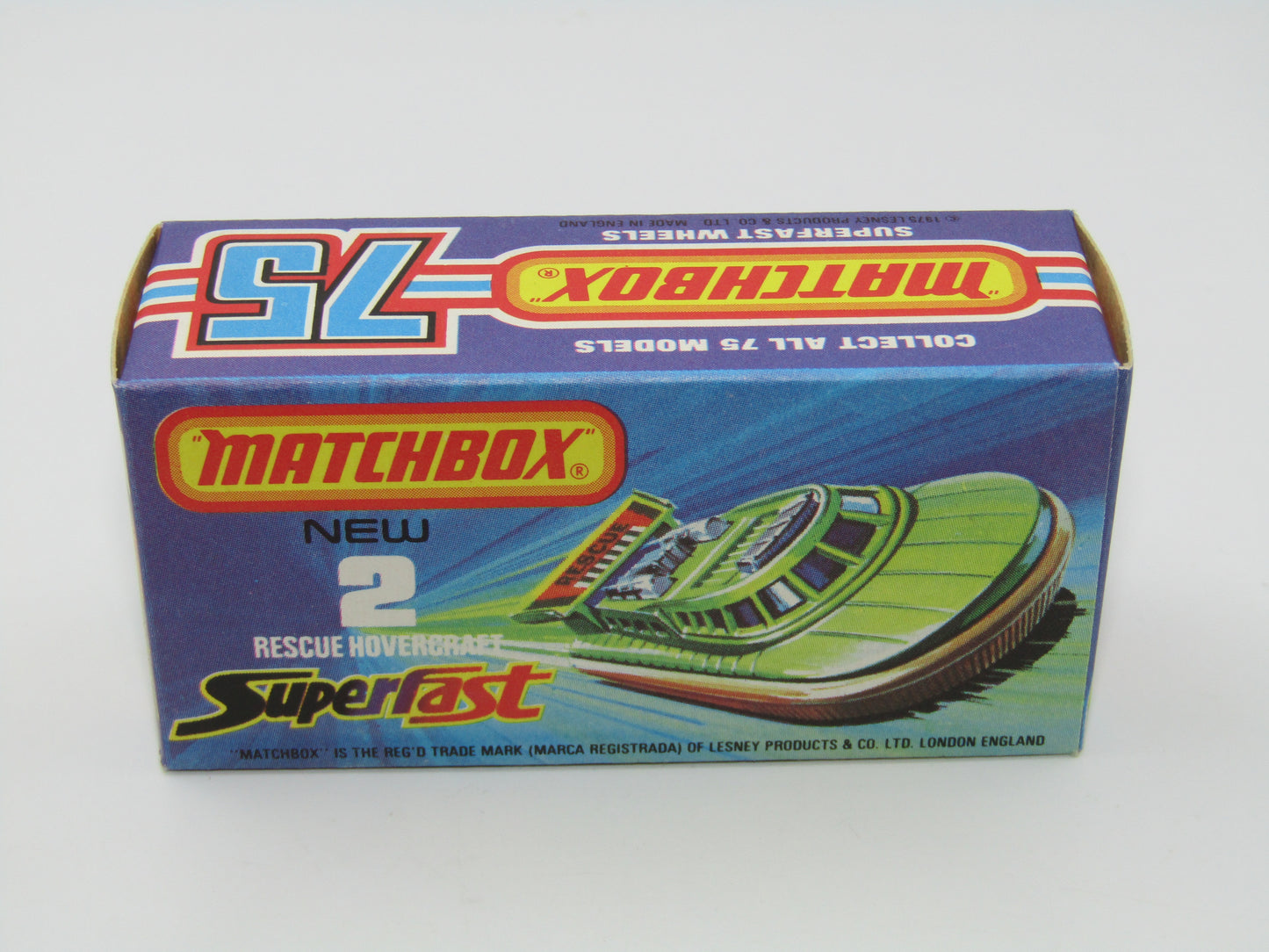 Matchbox Superfast 2C Rescue Hovercraft Avacado 2000 Labels