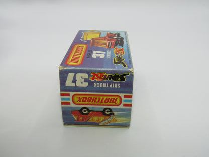 Matchbox Superfast No 37C Skip Truck Metallic Blue Silver Base